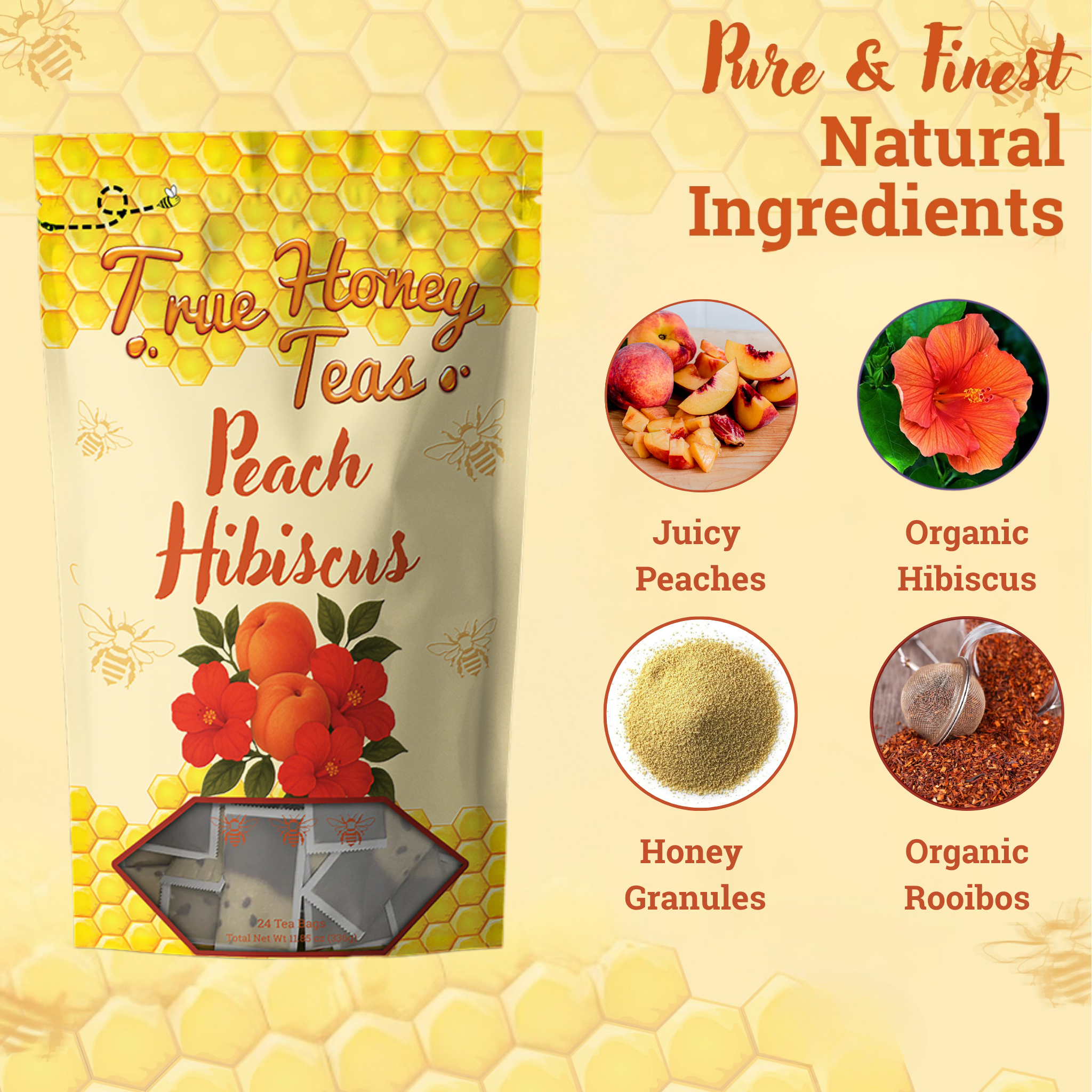 Peach Hibiscus 24 Pack